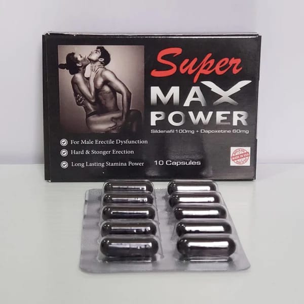 Super MAX Power – Packaged Adult Supplement Capsules