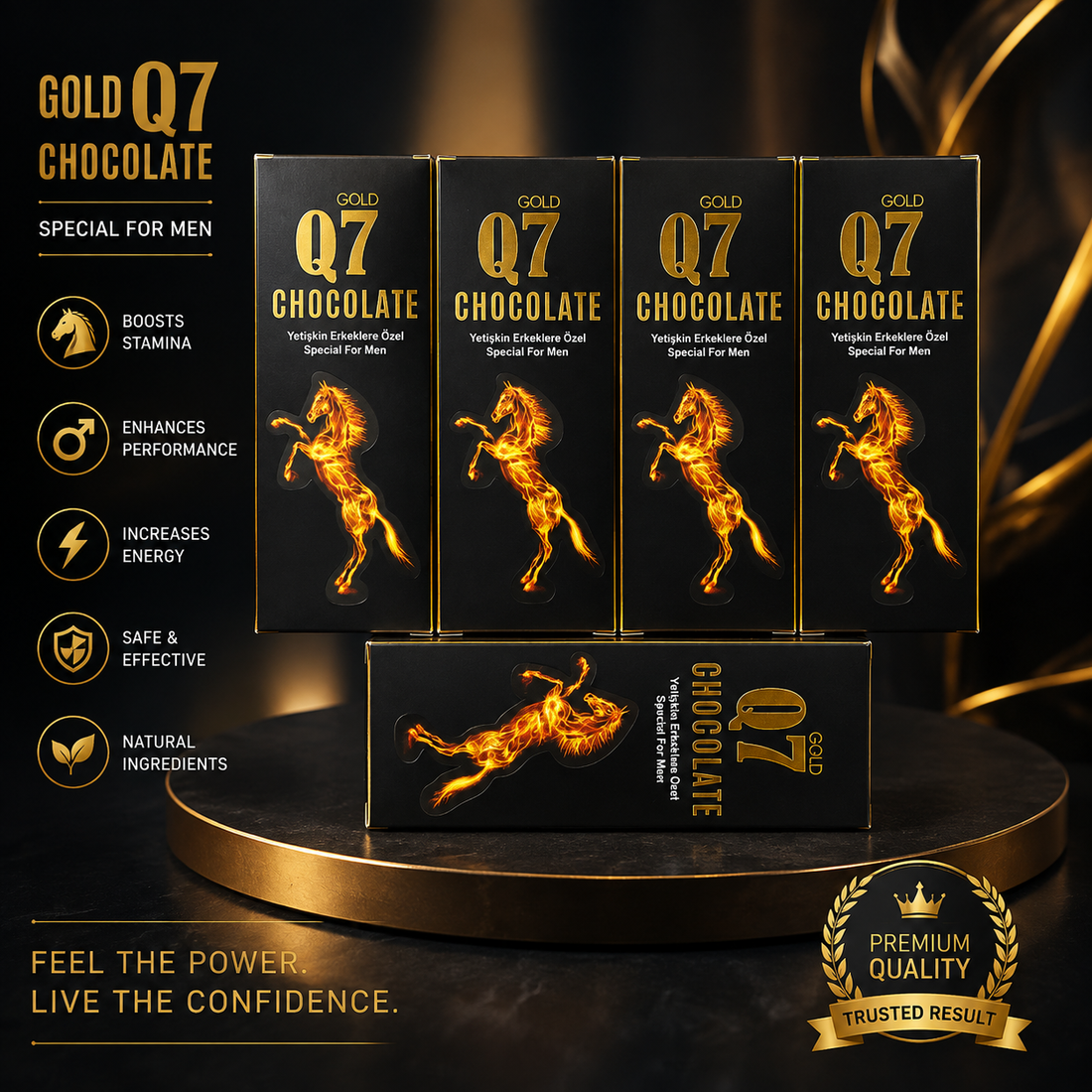 Gold Q7 Chocolate – Packaged Chocolate Product for Adults (12 Pieces)